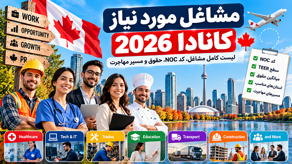 مشاغل مورد نیاز کانادا 2026؛ لیست مشاغل، NOC، حقوق و مسیر مهاجرت