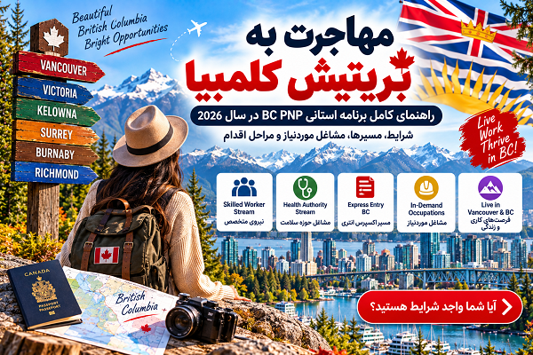 مهاجرت به بریتیش کلمبیا 2026؛ شرایط BC PNP و مسیرهای مهاجرت
